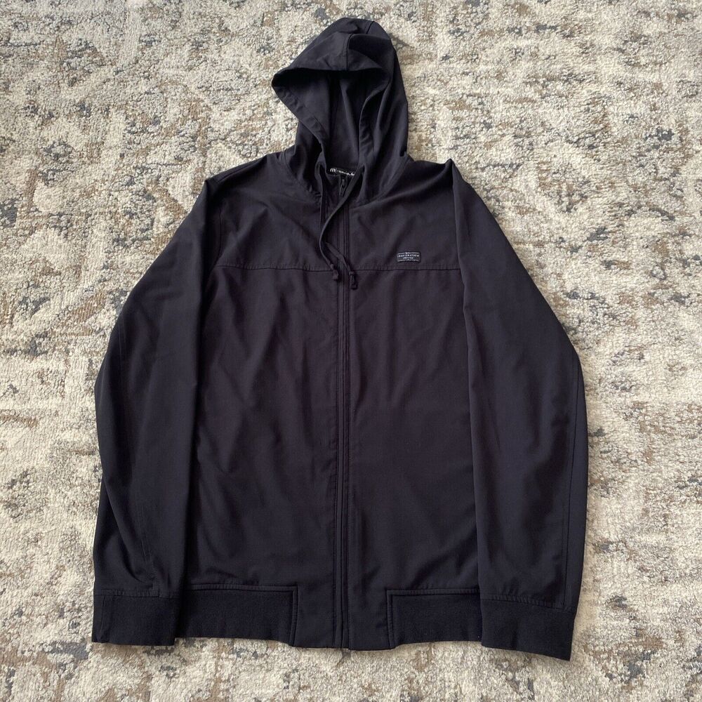 Travis Mathew Black Full-Zip Performance Hoodie